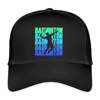 Joueur de badminton badminton garçons badminton - Casquette trucker  - noir/noir - Devant