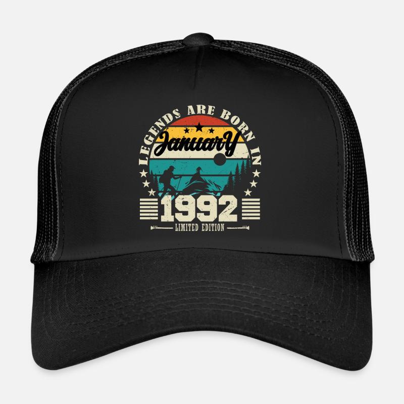 Janvier 1992. Cadeau d'anniversaire janvier 1992. Casquette trucker 