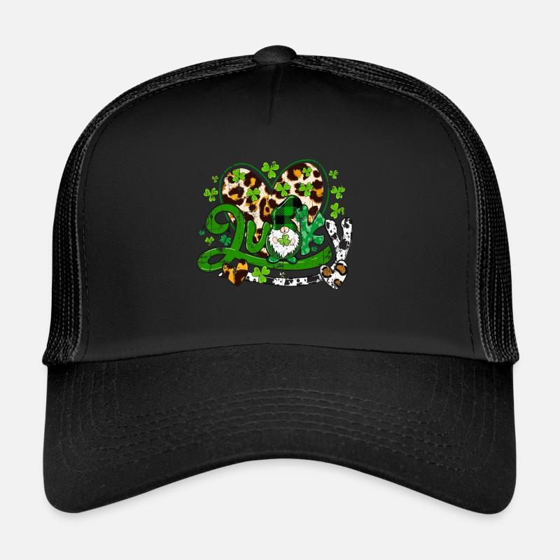 St Patrick’s day, Shamrock, Clover Distressed Trucker Cap
