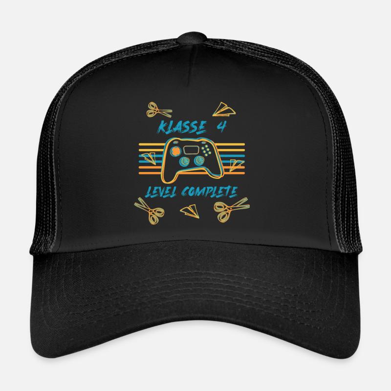 Abschluss Klasse 4 - Level complete - Trucker Cap - Schwarz/Schwarz