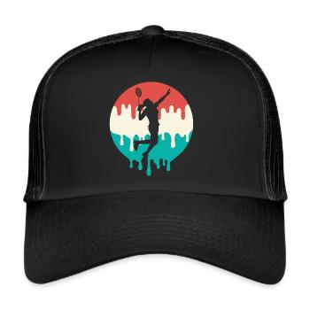 Badminton player dripping badminton badminton - Trucker Cap - black/black - Front
