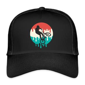 BMX Rider Cyclist Stunts Bike BMX - Trucker Cap - black/black - Front