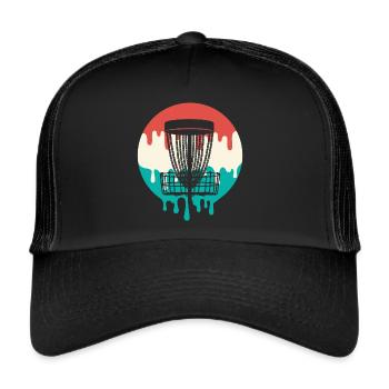 Disc golfer dégoulinant disque golf lecteur disc golf - Casquette trucker  - noir/noir - Devant