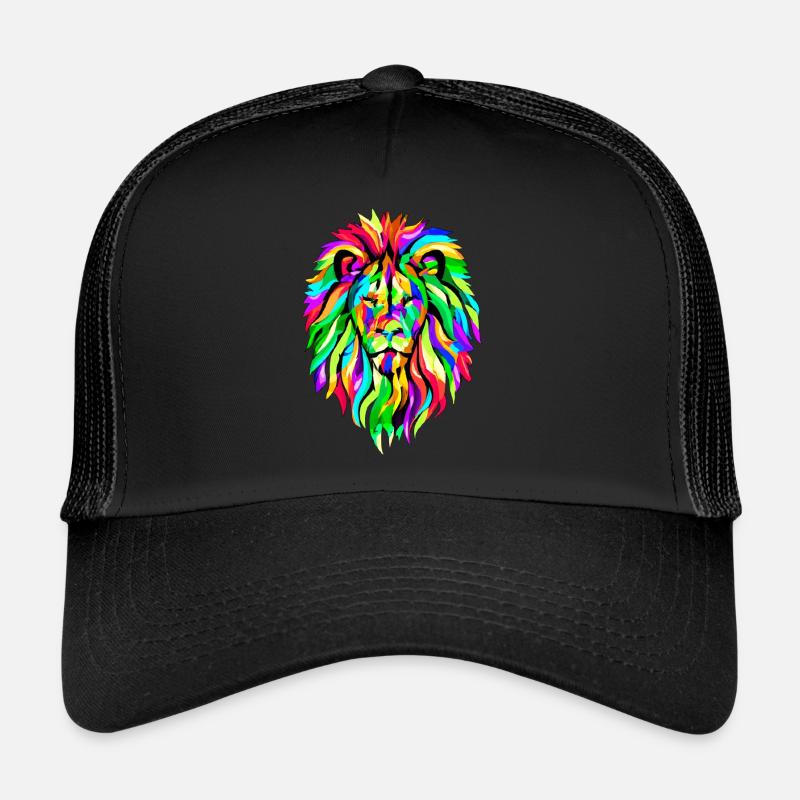 Lion arc-en-ciel Casquette trucker 