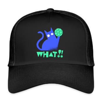 Handball chat drôle joueur de handball handball joueur de handball - Casquette trucker  - noir/noir - Devant