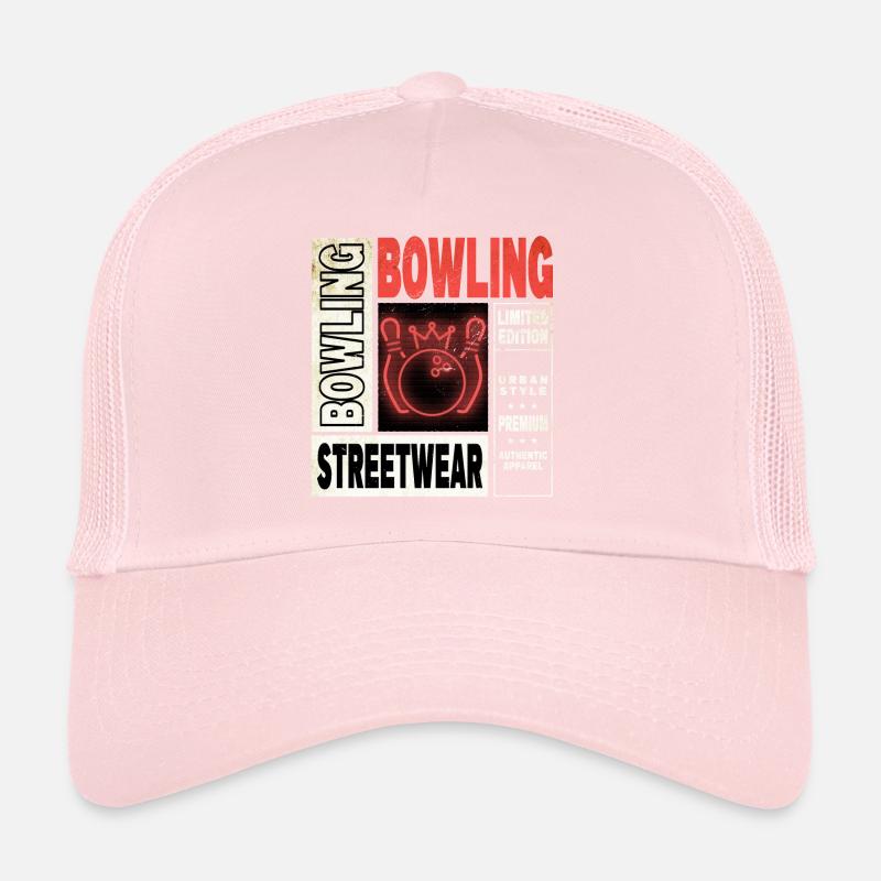 Bowling Bowling Bowling Ball Quilles Joueurs de bowling Casquette trucker 