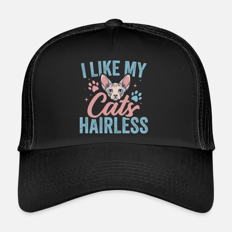 Sphynx Chats sans poils Mignon Chat Amant Papa Maman Casquette trucker 