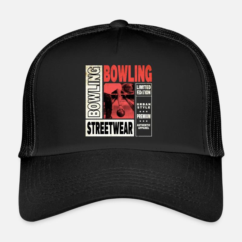 Bowling Bowling Bowling Ball Quilles Joueurs de bowling Casquette trucker 