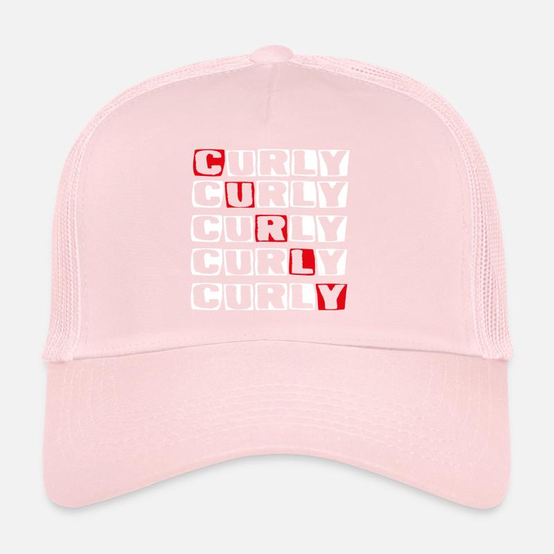 CURLY BY LLD WHITE Trucker Cap