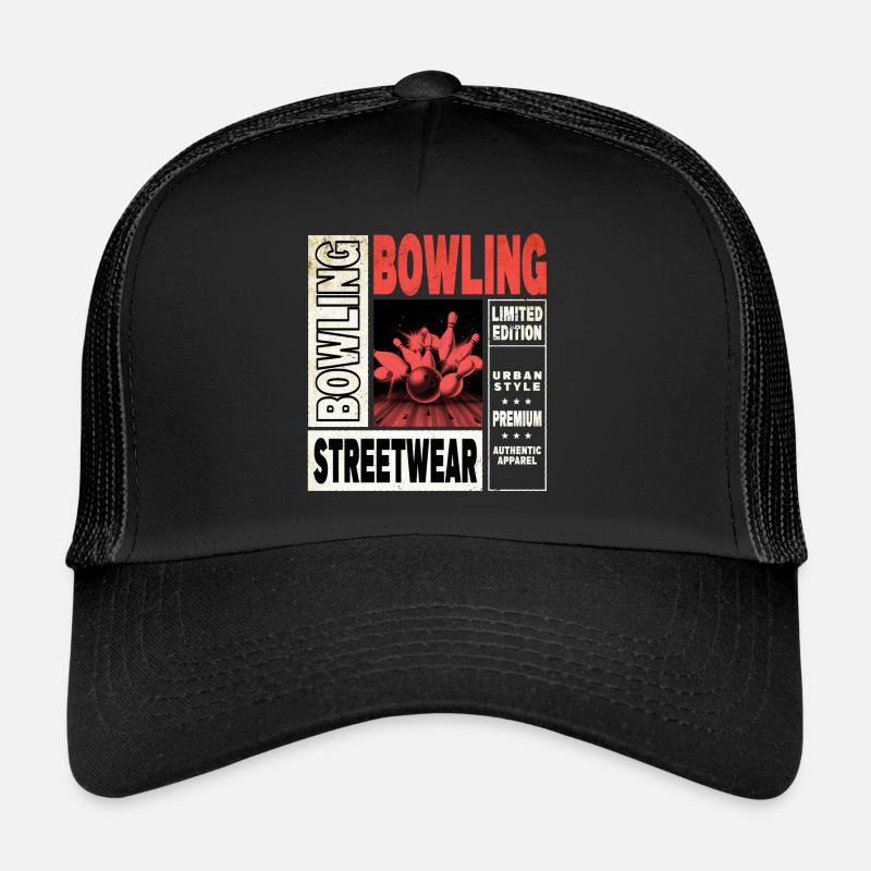 Bowling Bowling Bowling Ball Quilles Joueurs de bowling Casquette trucker 
