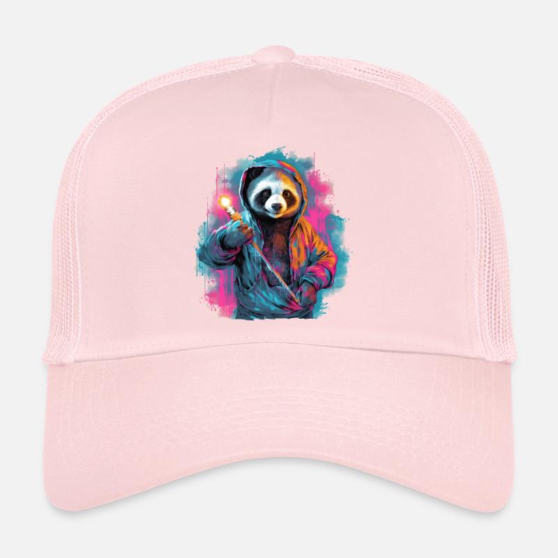 Panda avec torche Casquette trucker 
