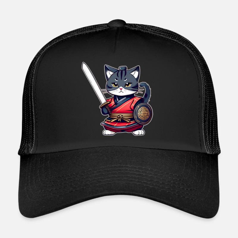 Niedliche Samurai Katze Trucker Cap