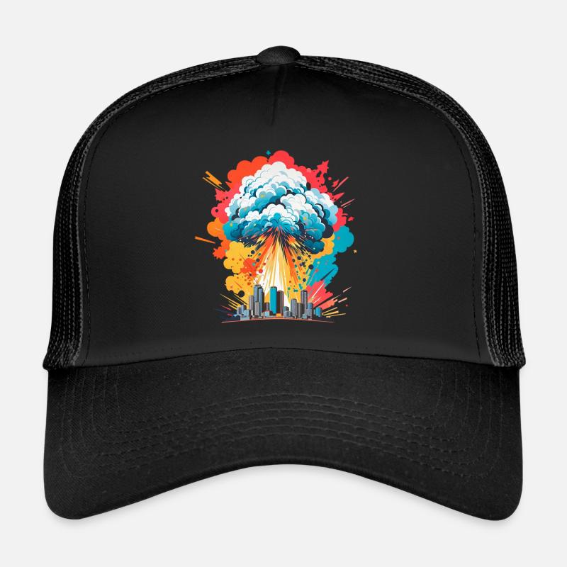 Nuclear explosion mushroom cloud Trucker Cap