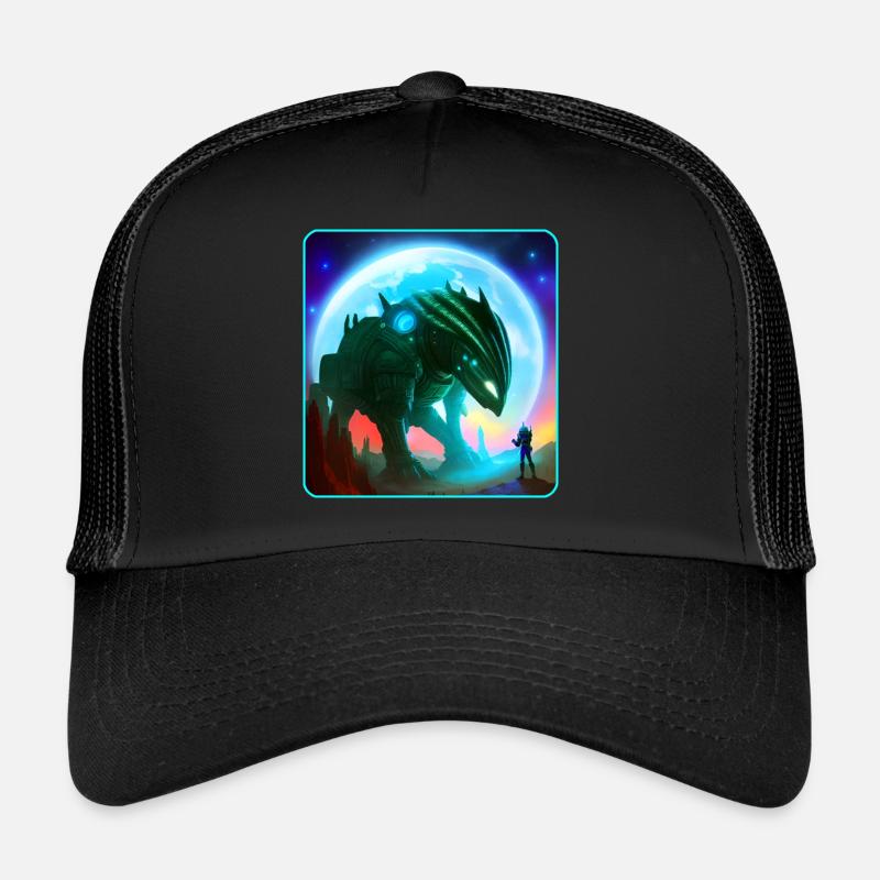 Astronaute et machine extraterrestre Casquette trucker 