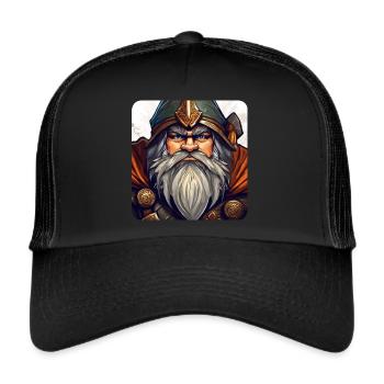 Fantasy Dwarf Warrior - Trucker Cap - black/black - Front