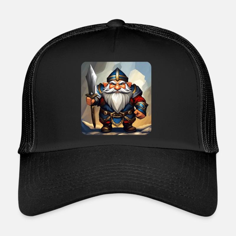 Little Grumpy Dwarf Warrior Leprechaun Gnome Trucker Cap