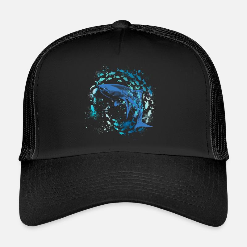 banc de poissons, poissons, peinture, graffitis, requins Casquette trucker 