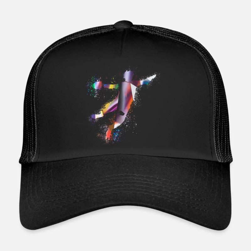 Handball, handballer, Beachhandball,Graffiti - Trucker Cap - Schwarz/Schwarz