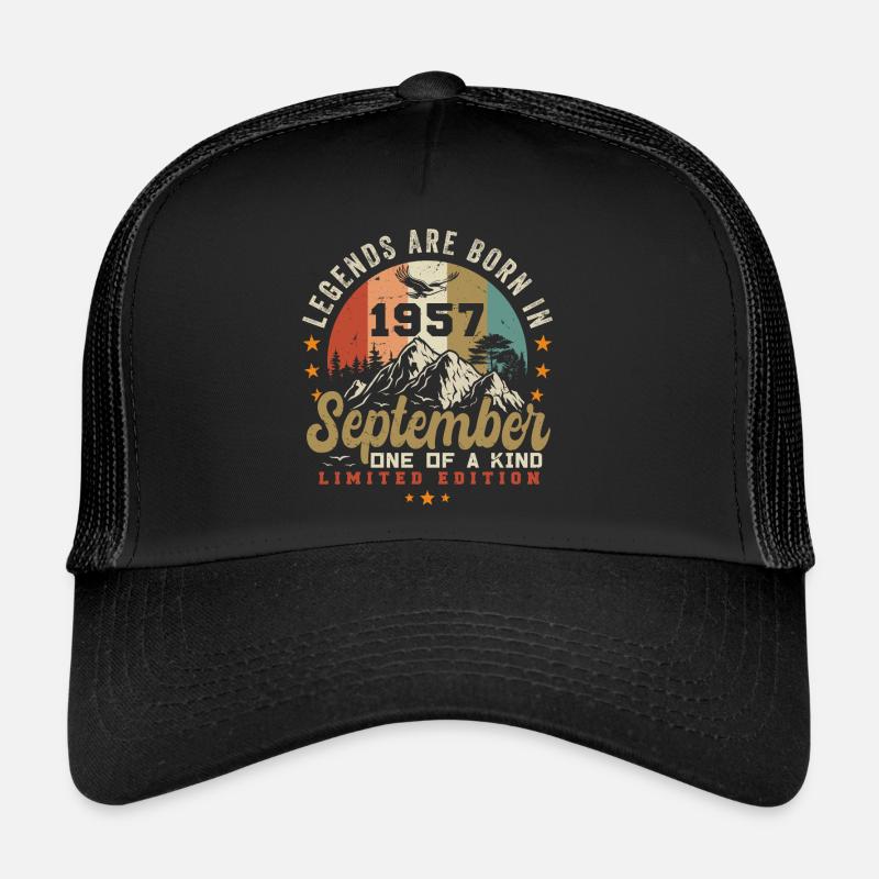 Septembre 1957, né en 1957 Casquette trucker 