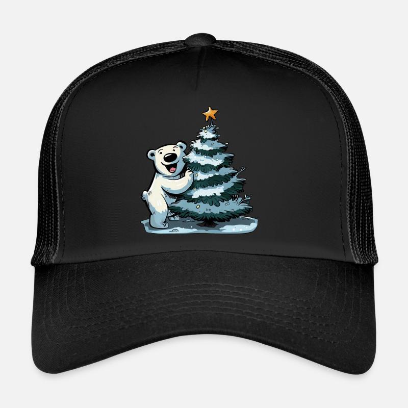 Christmas bear on the Christmas tree: festive joy Trucker Cap