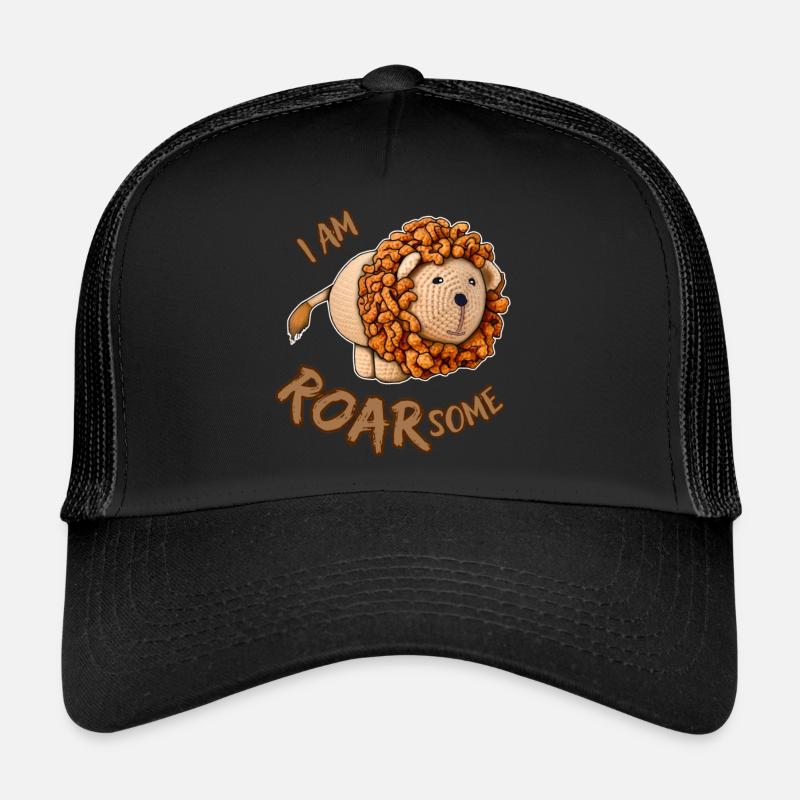 Leo - I am roarsome / awesome - Trucker Cap - black/black