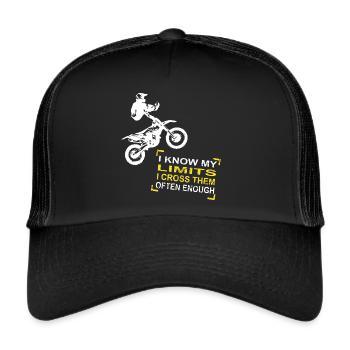 Moto Cross - Motocross - Supercross - Trucker Cap - black/black - Front