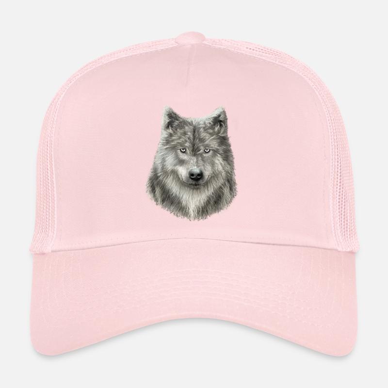 Grey Wolf Sketch Trucker Cap