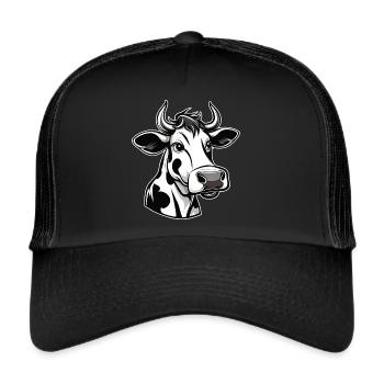 Niedliche Muh Kuh - Trucker Cap - Schwarz/Schwarz - Vorne