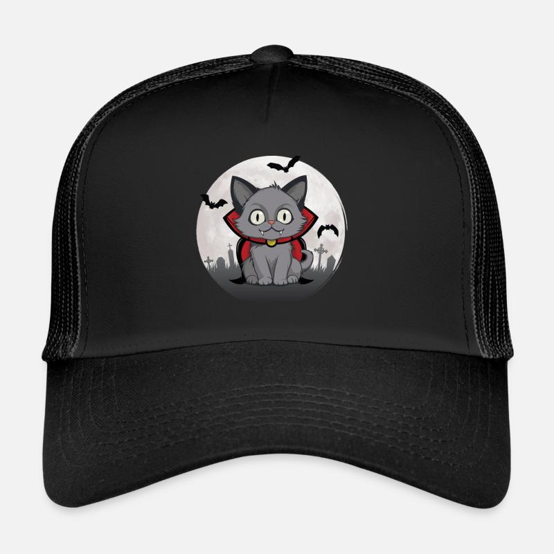 Chat Vampurr Halloween Casquette trucker 