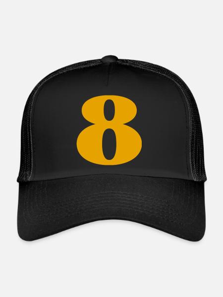 8 - Casquette trucker  - noir/noir - Devant