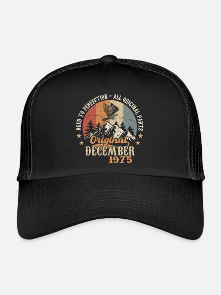 Décembre 1975 Jubilé 1975 Légendes Décembre - Casquette trucker  - noir/noir - Devant