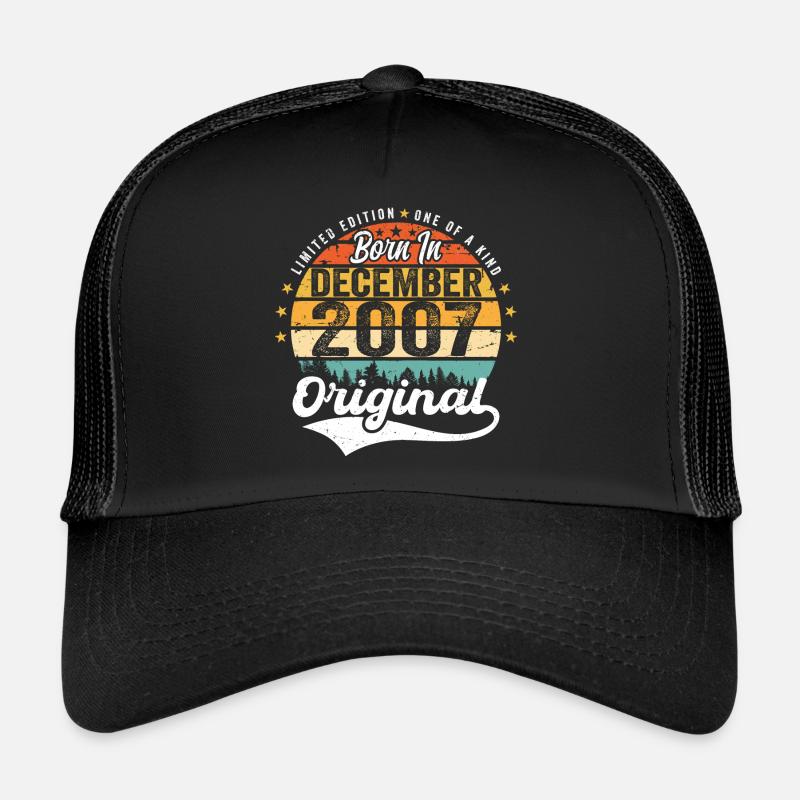 Original Dezember 2007 Jahrgang Geburtstag 2007 Trucker Cap