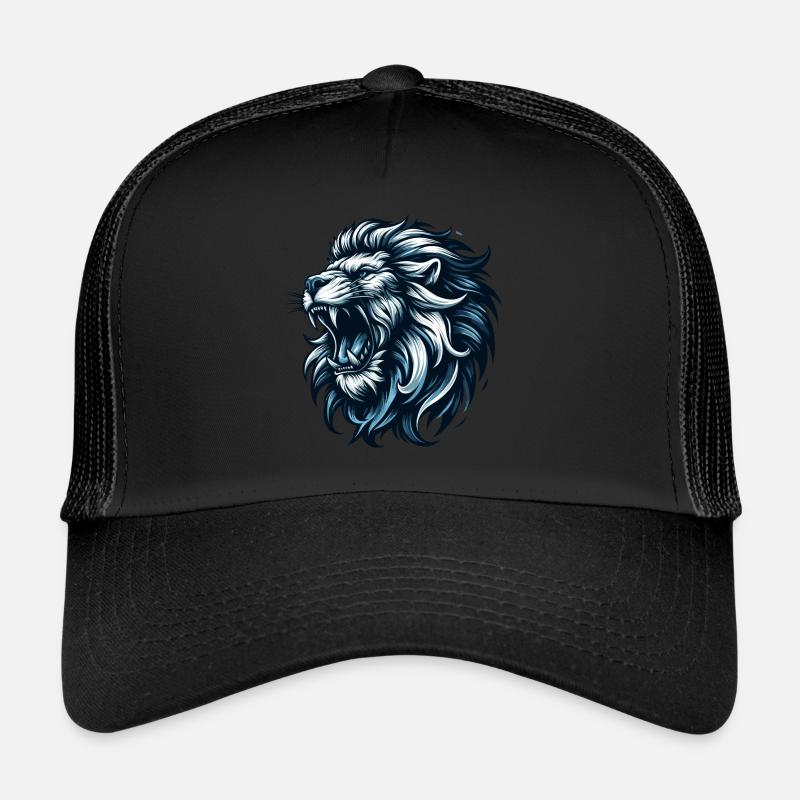 Lion rugit cadeau bleu Casquette trucker 