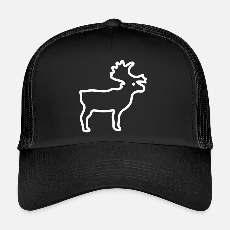 Renne comme un contour blanc Casquette trucker 