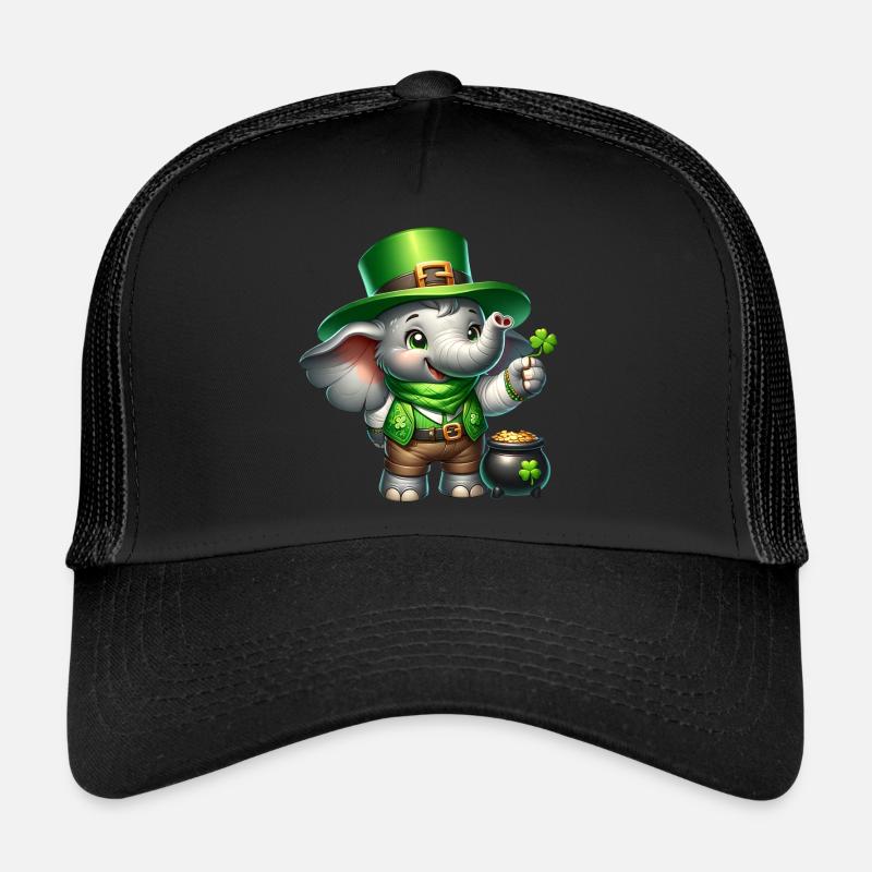Célébration de la Saint-Patrick en l’honneur des éléphants Casquette trucker 