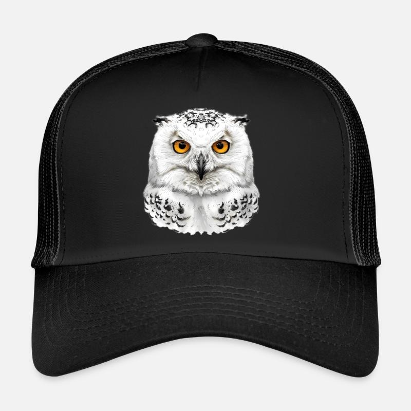 Snowy Owl Head Trucker Cap