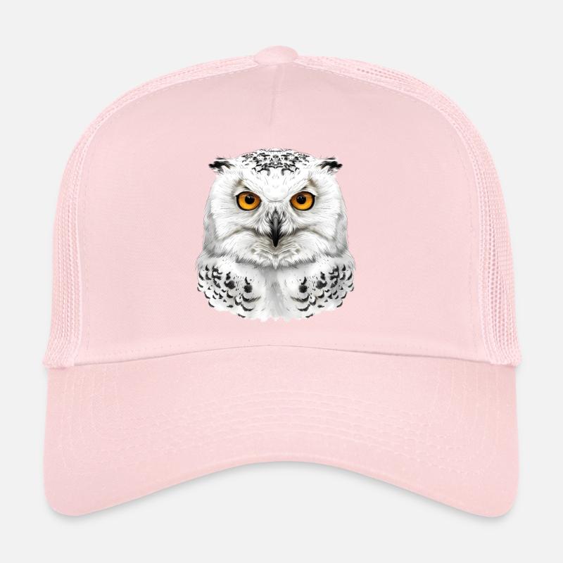 Snowy Owl Head Trucker Cap