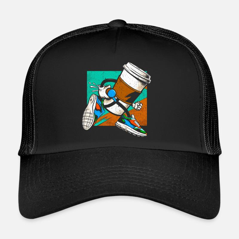 Coffee Junkie: Fun Design for Coffee-to-Go Trucker Cap