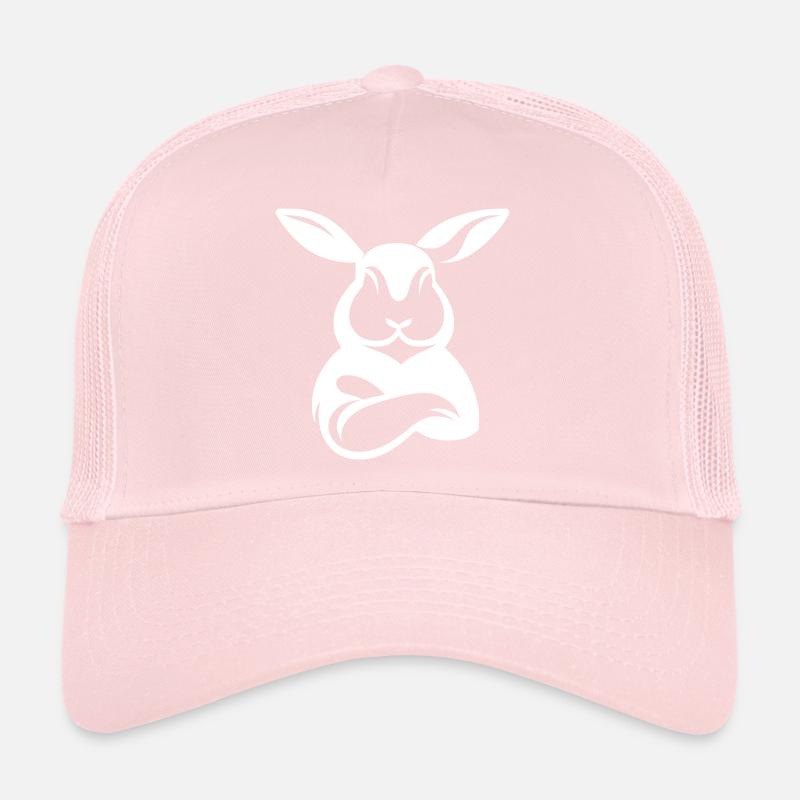 Lapin avec silhouette de bras croisés Casquette trucker 