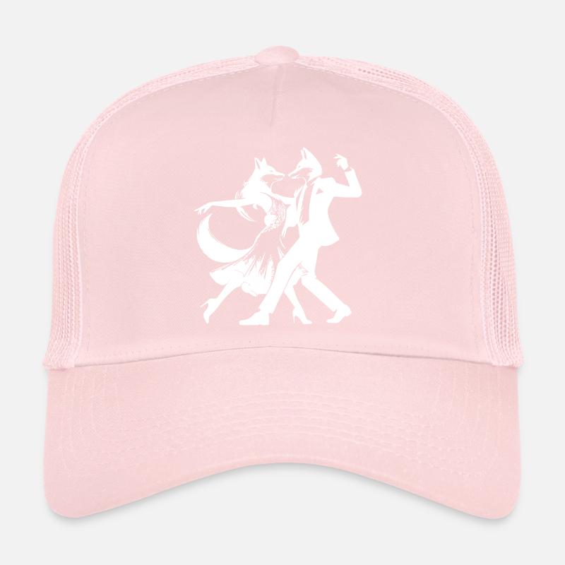Design de foxtrot cool : Deux renards dansants ! Casquette trucker 