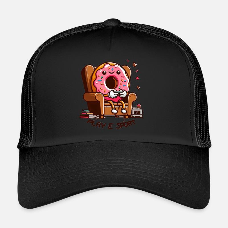 Play Donut - Trucker Cap - Schwarz/Schwarz