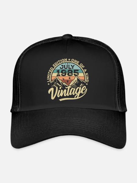 Né en juillet 1985 Né en juillet 1985 Né en juillet 1985 - Casquette trucker  - noir/noir - Devant