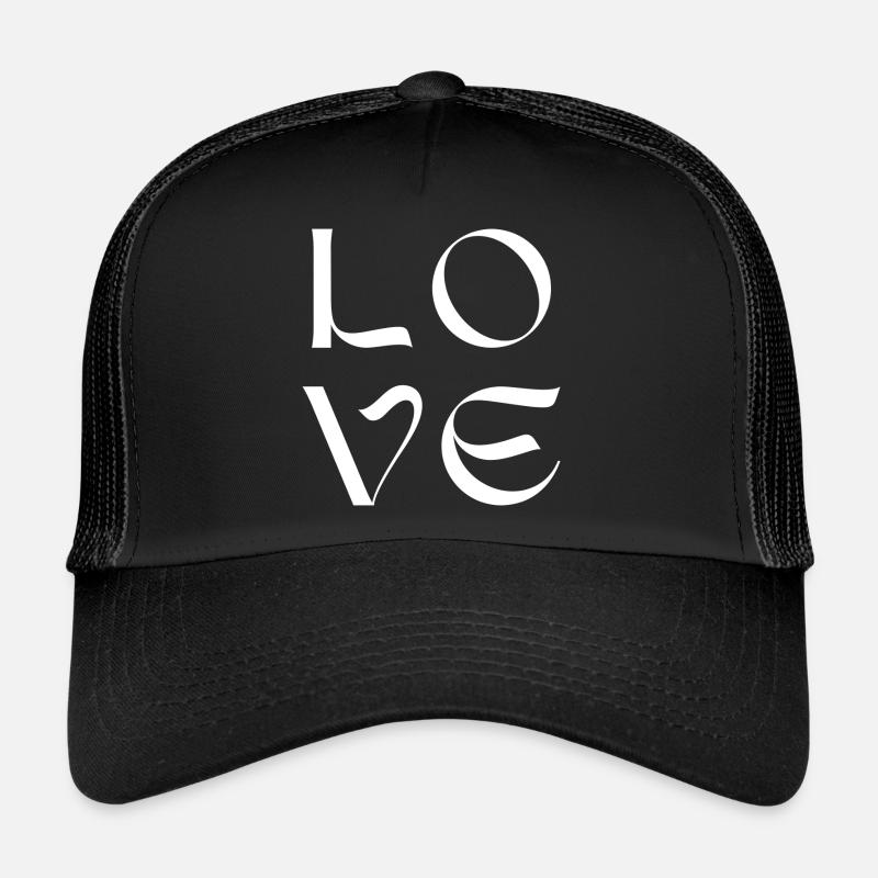 Love - Trucker Cap - Schwarz/Schwarz