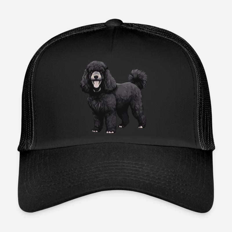 Pudel Hund Tier - Trucker Cap - Schwarz/Schwarz