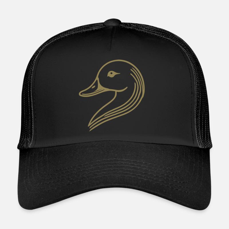 Tête de silhouette de cygne de canard minimaliste Casquette trucker 