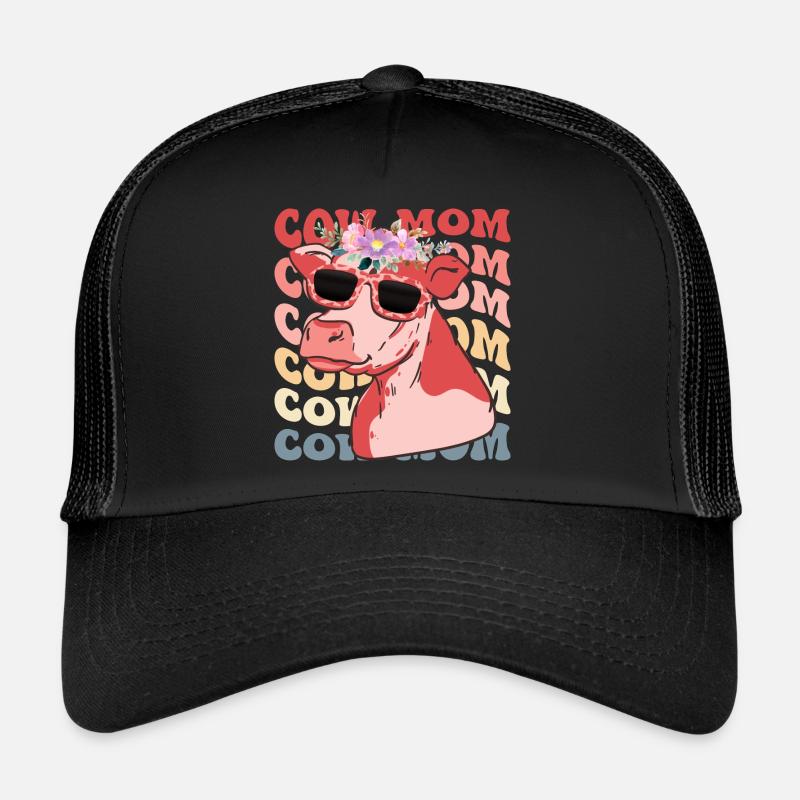 Vache Fermier Drôle Élevage Vaches Ferme Animale Casquette trucker 