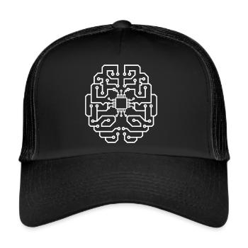 electrician electrical electronics occupation voltage CPU - Trucker Cap - black/black - Front