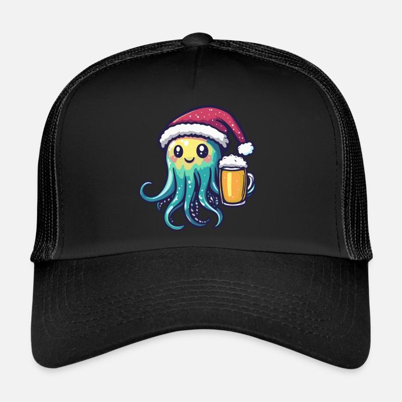 Qualle Weihnachten Bier Trucker Cap