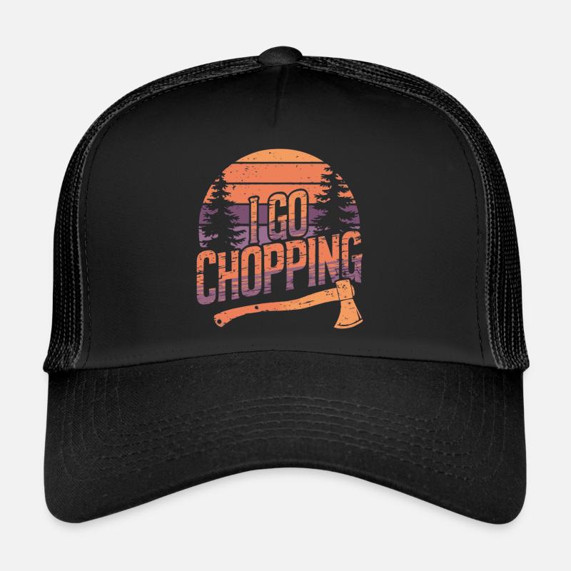 Lumberjack Wood Chopping Tree Cutter Trucker Cap