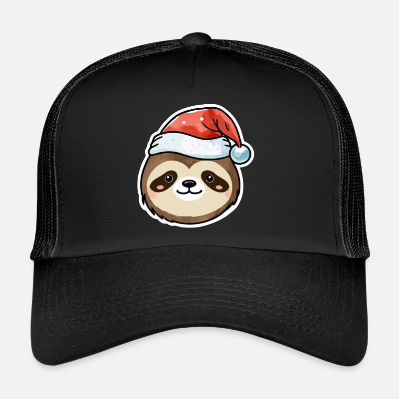 Sloth Christmas Drawing Trucker Cap